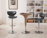 Grey Masaccio Cushioned Leatherette Upholstered Airlift Swivel Barstool ... - $132.92