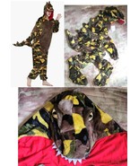 CASABACO Adult Dinosaur Fleece Camo Costume  T-rex Pajama Halloween Unis... - £27.77 GBP