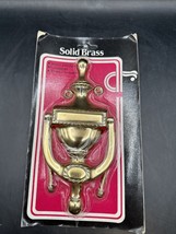 Vintage Solid Brass Door Knocker Mirror Polished Lacquered New With Bolts 7.5” - £11.09 GBP