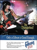 Motley Crue Nikki Sixx 1993 Gibson Thunderbird guitar advertisement ad print - $4.50