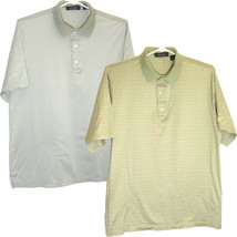 Lot of 2 Carnoustie Polo Shirts XL Royal Links Golf Club Las Vegas Striped - £28.27 GBP