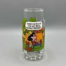 Vtg McDonalds Camp Snoopy Collection 6&quot; Glass &quot;No Excuse for Not Being Prepared&quot; - £7.78 GBP