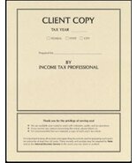 Income Tax Return Client Copy Cover, Side Staple, Quantity 50, Size 8 5/... - $1,325.54 MXN+