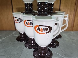 Lot of 11 Vintage A&amp;W Root Beer Plastic Pedestal Parfait Mugs Cups Sundae - £21.81 GBP