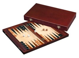 Backgammon OSLO- 41 cm / 16&quot; - Traditional Strategy Board game-Travel Ba... - £63.93 GBP