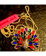 Betsey Johnson MULTICOLORED Peacock Necklace - $683.46 MXN