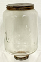 Antique Arcade Crystal Glass Top Wall Mount Coffee Grinder No 3 Jar Only - $84.15