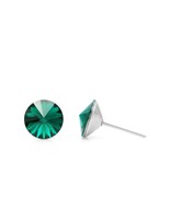 8mm Emerald Crystal Earrings | Green Swarovski Crystal Studs | May Birth... - €16,47 EUR