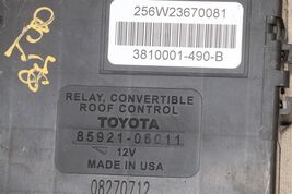 SOLARA RELAY CONVERTIBLE ROOF CONTROL TOYOTA 85921-06011 image 2