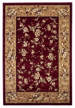 HomeRoots 354184 7 ft. 7 in. x 10 ft. 10 in. Polypropylene Red &amp; Beige Area Rug - £362.54 GBP