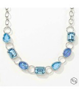 Touchstone Crystal by Swarovski Blue Collar Necklace New in Box - $1,953.18 MXN