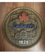 Labatt’s On Tap plastic Beer Sign Labatt Blue Canadian 19&quot; Faux Wood  Ma... - $53.66