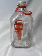 Koontz Dairy Products 1/2 Gallon Milk Bottle Clear Glass W/Handle Carria... - £31.61 GBP