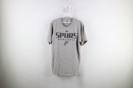 Vintage Adidas Mens Medium Spell Out San Antonio Spurs Basketball T-Shirt Gray - £19.07 GBP