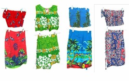 Tropical Hawaiian Sarong Wrap Skirt Sets &amp; Wrap Pants Sz S/M - L/XL - £35.62 GBP+