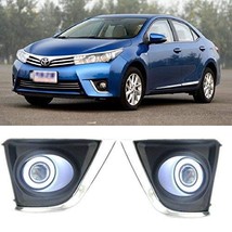 AupTech LED Angel Eyes DRL Fog Lights with H11 55W Bulbs for Toyota Coro... - £124.24 GBP