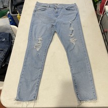 Levis 720 Super Skinny Jeans Women 33x28 High Rise Light Wash Distressed... - $276.61 MXN