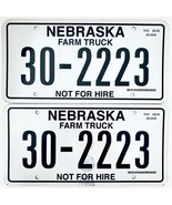  United States Nebraska Not For Hire Farm Truck License Plate 30-2223 - €17,06 EUR