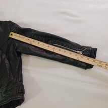 Gino Leather Jacket Girls Size M Fundamental Fashion Euro Style Full Zip Black image 7