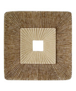 1 X 26 X 26 Brown Concave Square Double Layer Ribbed  Wall Plaque - £381.15 GBP