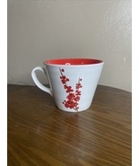 Starbucks Coffee Mug 2008 Japanese Cherry Blossom Asian Flower Print Whi... - $9.49