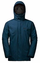 Jack Wolfskin Men&#39;s Iceland 3-in-1 Waterproof Insulated Jacket, Poseidon Blue, M - £87.68 GBP
