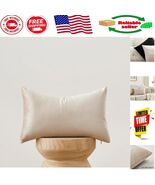 Fade-Resistant Champagne Beige Velvet Throw Pillow Covers - 20 x 12 inches - €22,82 EUR