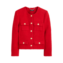 NWT J.Crew Isabelle Lady Jacket in Radiant Red Tweed 4 - $148.50