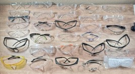 Lot Of 30 Assorted Safety Glasses Clear And Yellow Tinted Various Brands Uline - £11.00 GBP