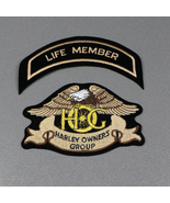 Harley Davidson Owners Group HOG Eagle and Life Member Rocker Patches UN... - $34.10 CAD