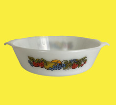 Vintage Anchor Hocking Fire King Fruit Harvest 2 qt. Casserole Dish Made in USA - $22.34