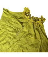 Cato Women&#39;s Cold Shoulder Blouse Top Size Small Lime Green Floral Crochet - €17,10 EUR