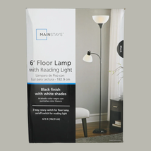 72'' Black Combo Floor Lamp with Reading Lamp, Modern Design - $45.58
