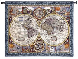 37x45 New Map Of The World Globe Tapestry Wall Hanging - £106.72 GBP