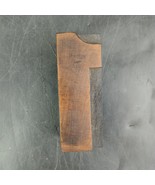 NUMBER 1 ONE Vtg Wood &amp; Metal Letterpress Print Type Printers Block Cut ... - $14.00