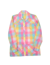 Vintage Ship N Shore Plaid Shirt Womens S Multicolor Plaid Long Sleeve Button Up - £27.79 GBP