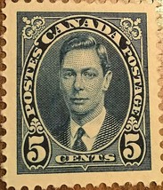 CANADA STAMP 5 CENTS GEORGE VI BLUE - $3.24