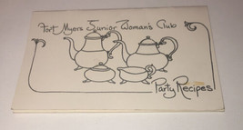 Fort Myers, Florida “Junior Womans Club” Party Recipes Booklet Vintage - $13.88