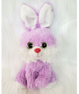 Midwood Bunny Rabbit Purple White Plush Green Sparkle Eyes 10&quot; Stuffed T... - €8,67 EUR
