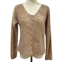 Marilia Sweater Super Kid Mohair Blend Size S/M Animal Print Embellished... - $42.33