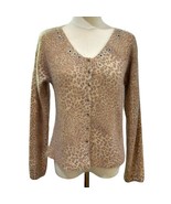 Marilia Sweater Super Kid Mohair Blend Size S/M Animal Print Embellished... - £33.79 GBP