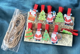 120pcs Clothespin,Party Wooden Pin Holders,Christmas Party Favor Decoration - £0.00 GBP+
