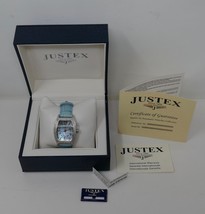 Justex Blue Mother of Pearl Dial Diamond Bezel Watch NEW BATTERY - £1,566.26 GBP