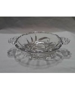 Cambridge Caprice Silver Overlay Fern Starburst Pressed Glass Bowl w/Han... - $32.48 CAD