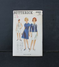 Vtg 1960&#39;s Butterick #4080 Women&#39;s Sheath Dress Skirt Blouse Crop Jacket Size 12 - £11.98 GBP