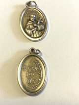 Saint Francis of Assisi Silver Tone Medal, New from Italy - $4.20 CAD