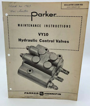 Parker VY10 Hydraulic Control Valve Service Manual Maintenance Book 19-2... - £9.67 GBP