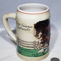 VTG Anheuser Busch Budweiser World Famous Clydesdales Beer 3D Mare & Foal Stein - $18.95