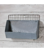 Wall Shelf Bin in Galvanized Metal - SALE - $57.44 CAD
