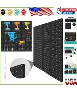 4-Piece Black Metal Pegboard Set for Ultimate Tool and Craft Organization - $941.43 MXN